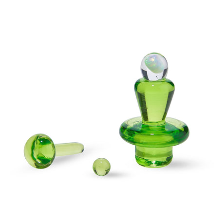 High Five Terp E-Slurper Cap Set in Green Slyme variant, front view on white background