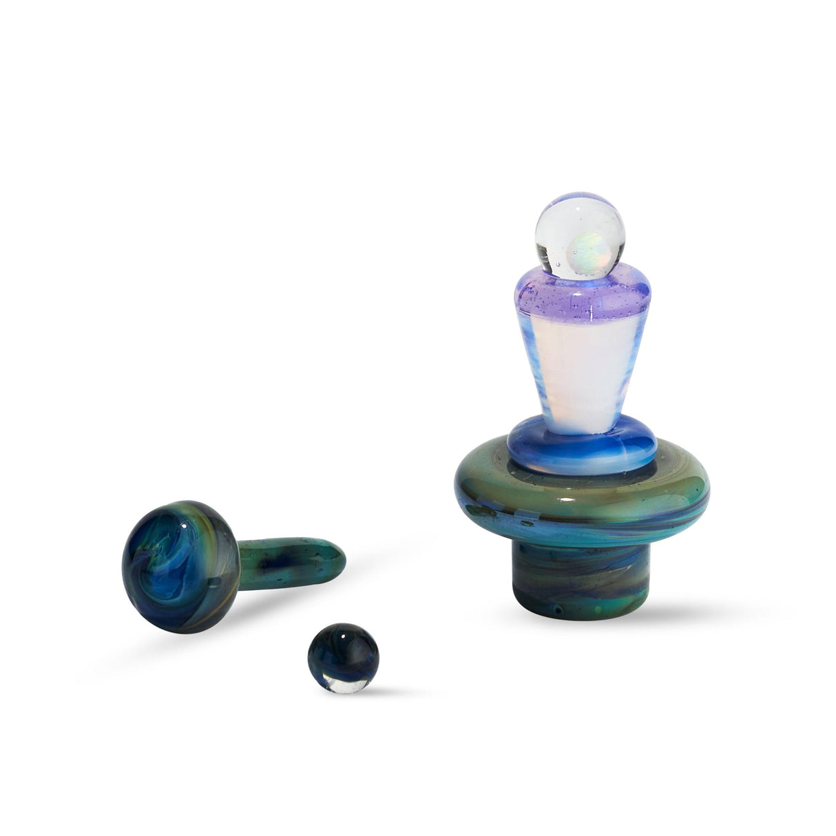 High Five Nebula Terp E-Slurper Cap Set for Dab Rigs - Front View on White Background