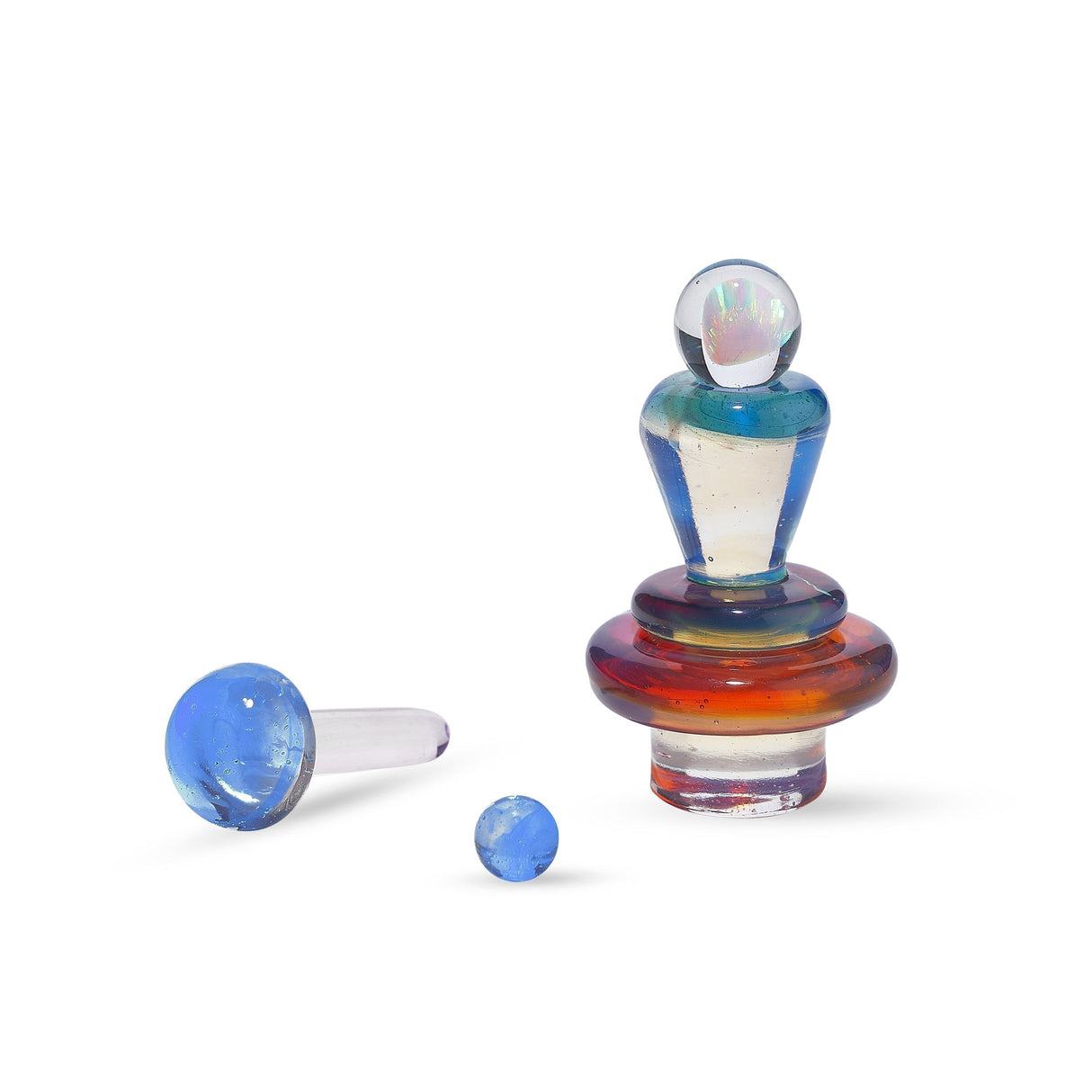 High Five Terp E-Slurper Cap Set in Solar Flare variant, front view on white background