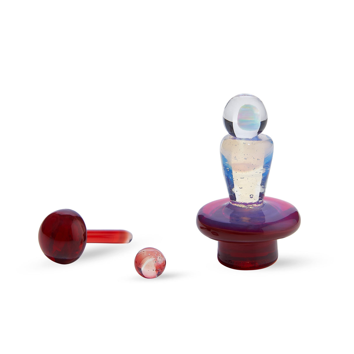 High Five Terp E-Slurper Cap Set in Velvet Cake color variant, front view on white background