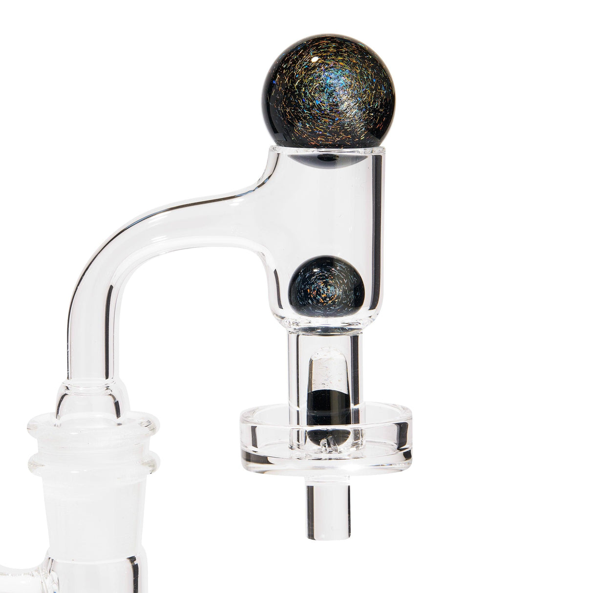 High Five Terp E-Slurper Marble Set for Dab Rigs - Close-up Side View on White Background