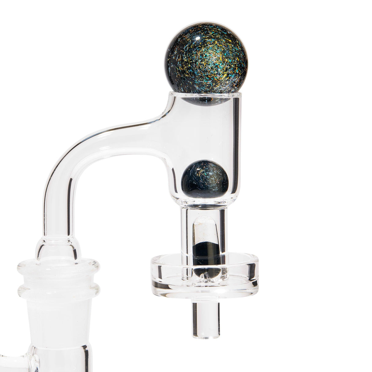 High Five Terp E-Slurper Marble Set for Dab Rigs, USA-made, side view on white background