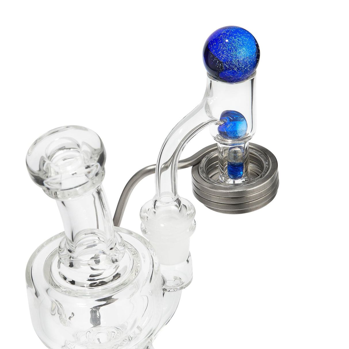 High Five Terp E-Slurper Marble Set for Dab Rigs, Blue Marbles, USA-Made, Close-Up