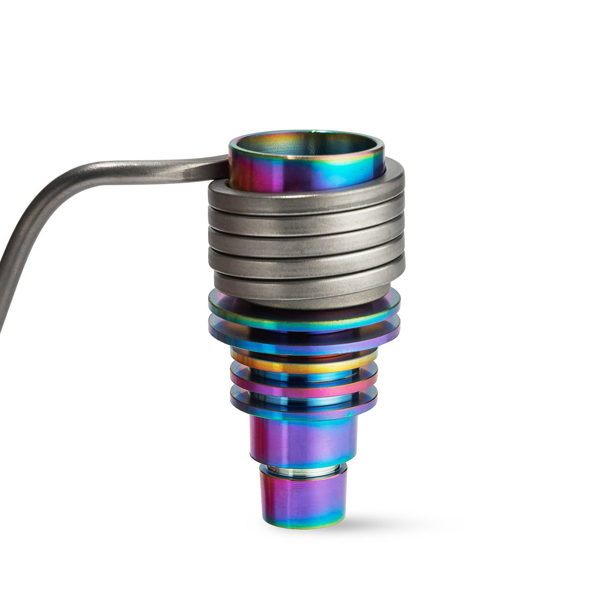 High Five Universal Deep Dish Titanium Nail for Dab Rigs - Angled View on White Background