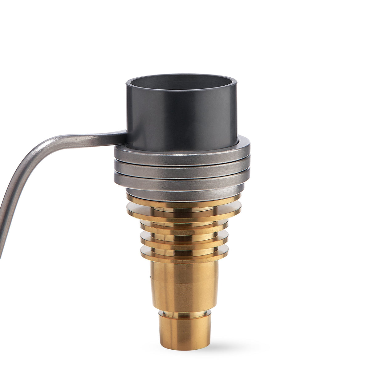 High Five Universal SIC Hybrid Nail for Dab Rigs, Titanium and Silicone, Side View