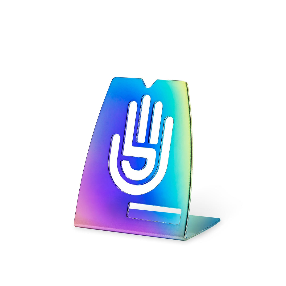 High Five V2 Coil Stand in Chromatic finish, steel construction for e-nail support, front view on white background