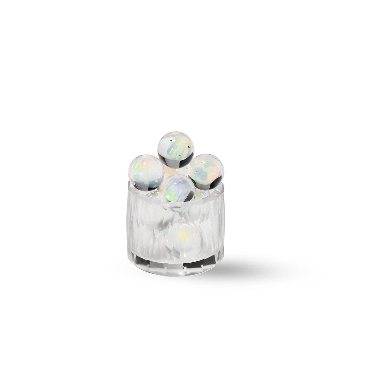 High Five White Opal Pearls 25mm for Dab Rigs, Quartz Material, Ideal for Concentrates
