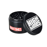 High Times 4pc Metal Grinder, 2.5" Assorted Colors, Open View Showing Teeth