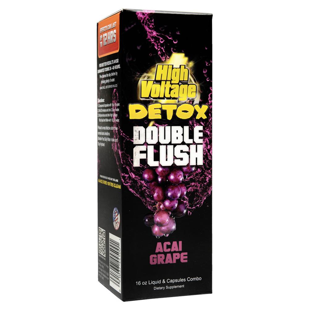 High Voltage Detox Double Flush Acai Grape Flavor front view on white background
