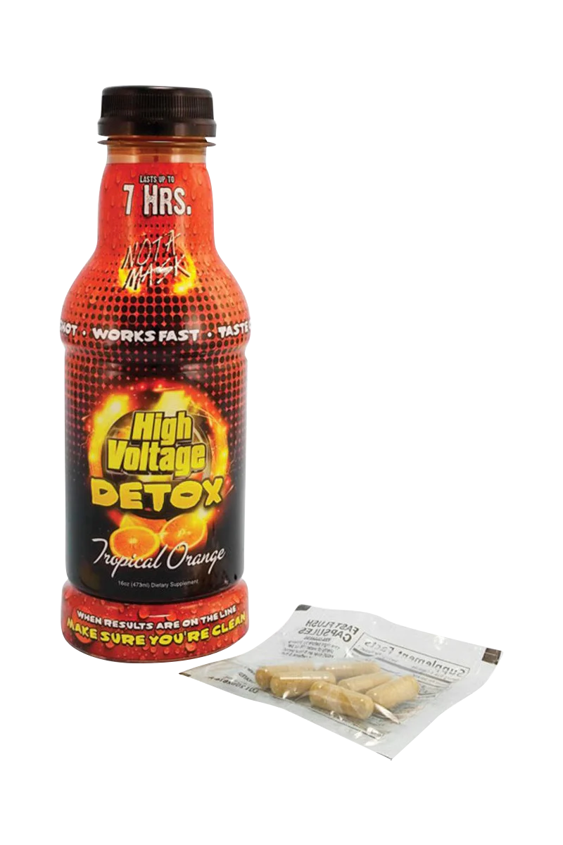 High Voltage Detox Double Flush Combo Tropical Orange front view with capsules