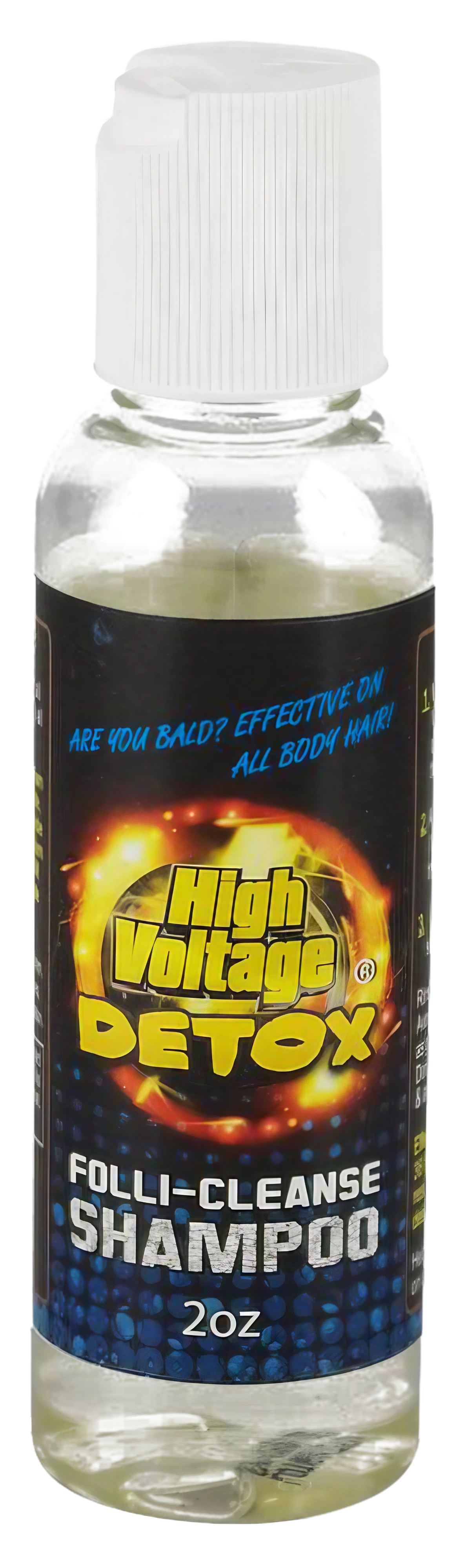 High Voltage Detox Folli-Cleanse Shampoo 2oz bottle for hair detoxification