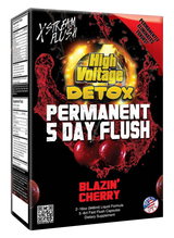 High Voltage Detox 5 Day Flush in Blazin' Cherry flavor, front view on white background