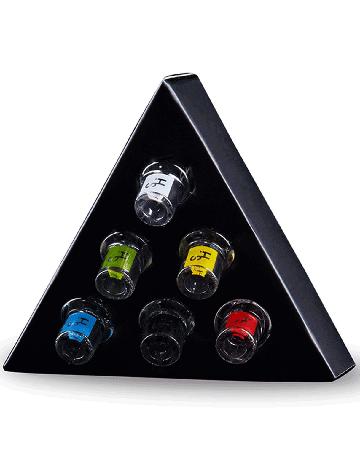 Higher Standards assorted colors 6 glass tips set, heavy wall borosilicate, portable design