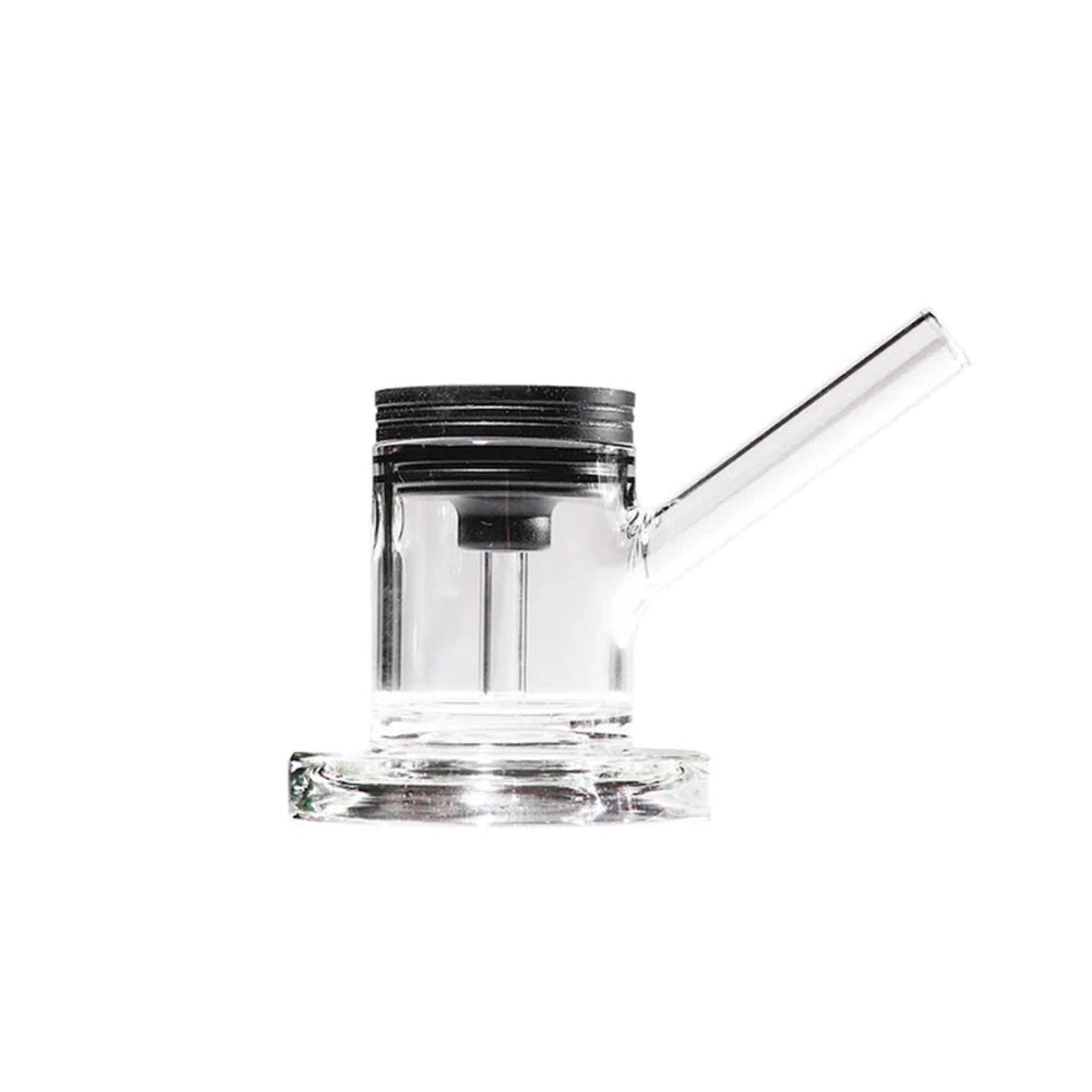 Hitoki Saber - Glass Bubbler, Borosilicate Glass, Clear, Side Angle on White Background