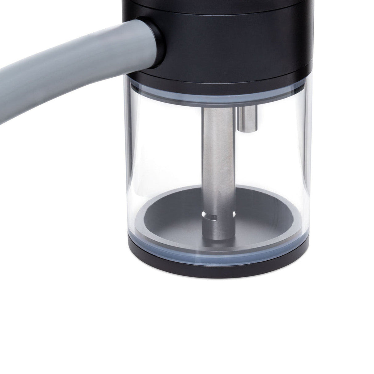 Close-up of Hitoki Trident Laser Water Pipe 2.0 in Black, highlighting precision laser technology