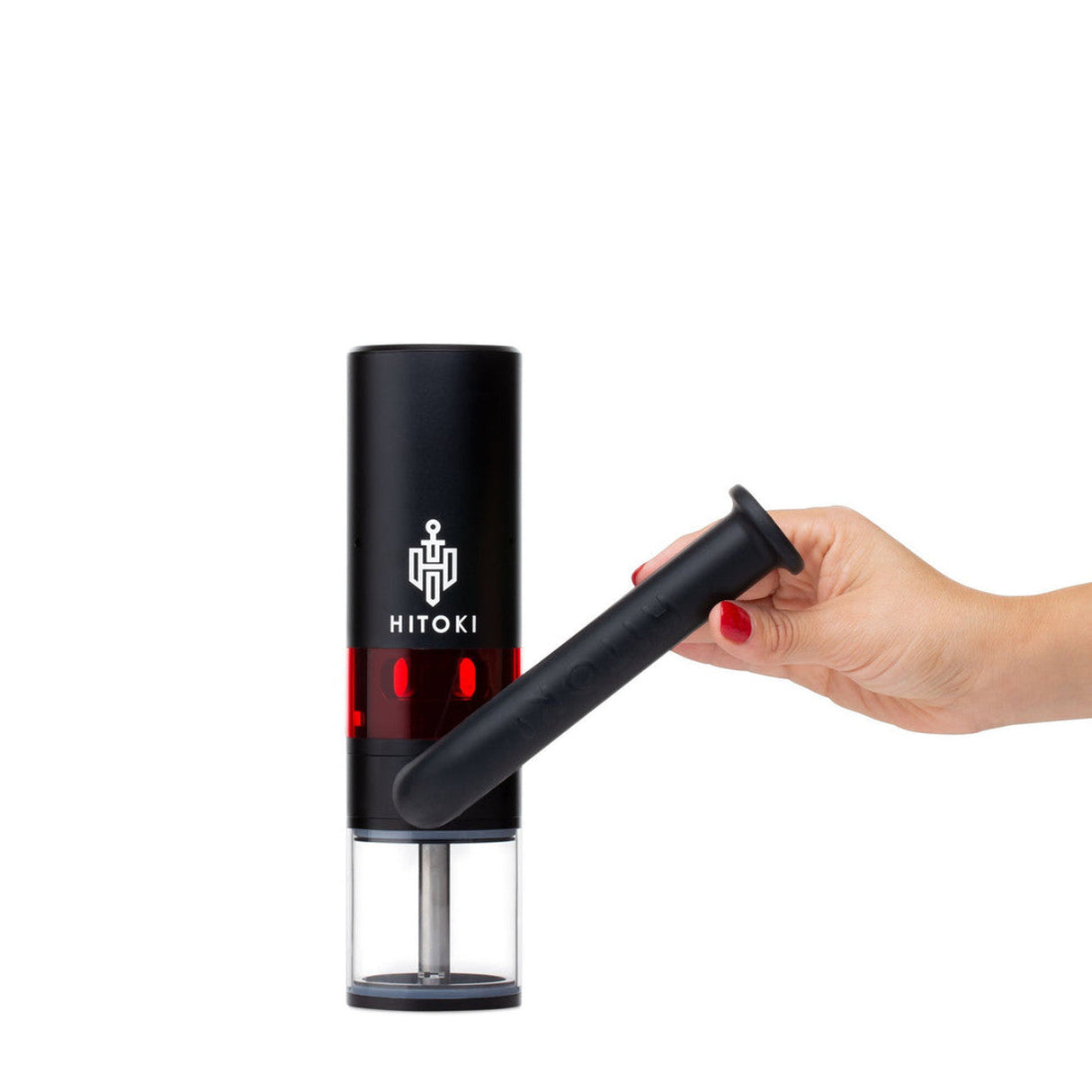 Hitoki Trident Laser Water Pipe 2.0 in Black with Hand Detaching Mouthpiece