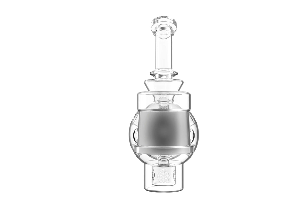 Dr. Dabber Switch Hive Ball Attachment with Honeycomb Percolation, clear borosilicate, front view