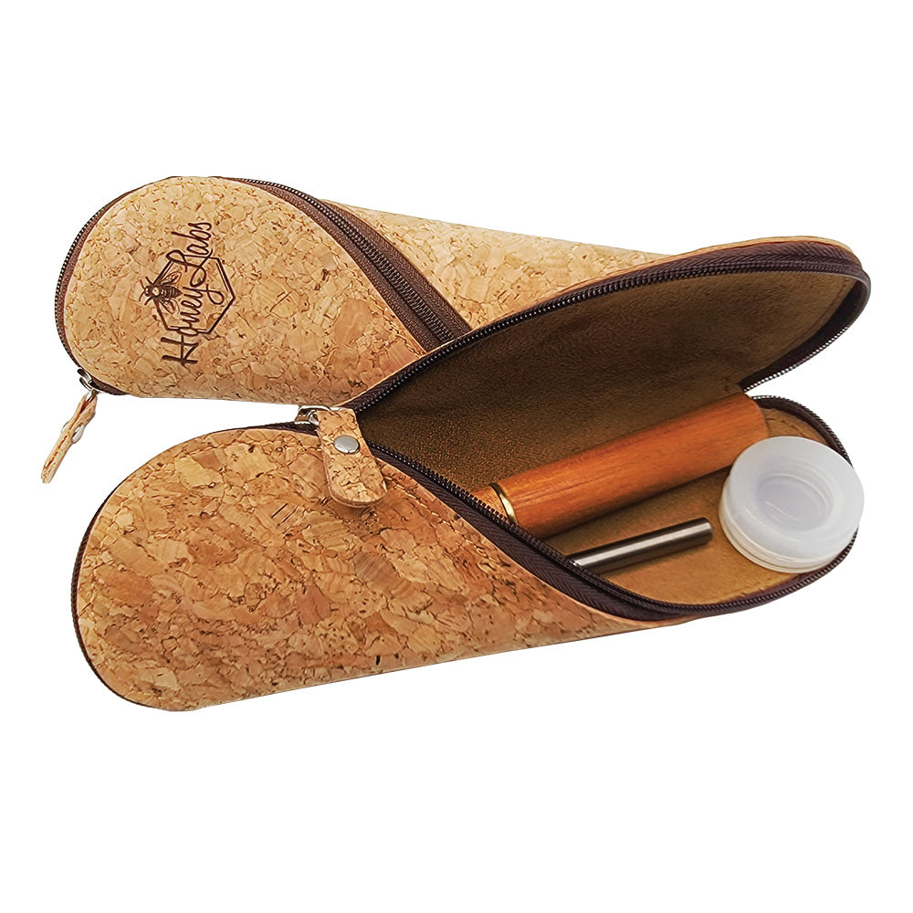 Honey Labs HoneyDabber II Cherry Wood Vapor Straw with Quartz Tip in Cork Case