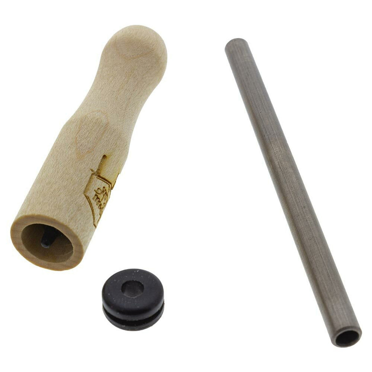 Honey Labs Mini Straw with Titanium Tip and Silicone Body, 4.5" Length - Top View