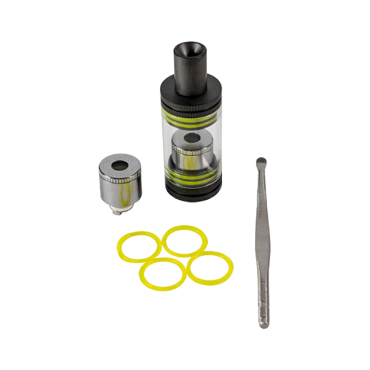 HoneyStick Highbrid Rebuild Kit with quartz dab tool, battery-powered chamber, and spare rings