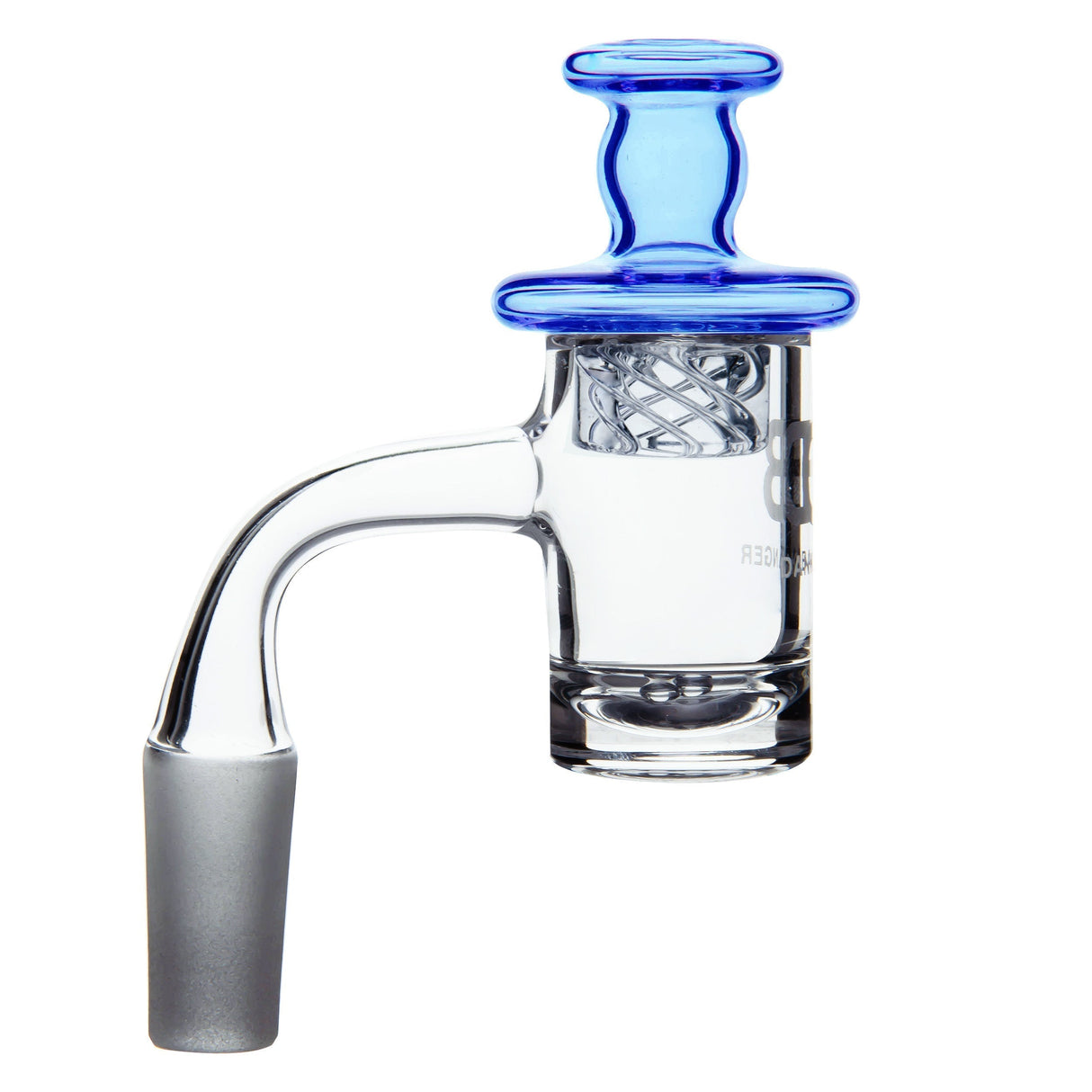DANK BANGER Hybrid Banger Combo Set in Blue, 45 Degree Joint, Thick Borosilicate Glass