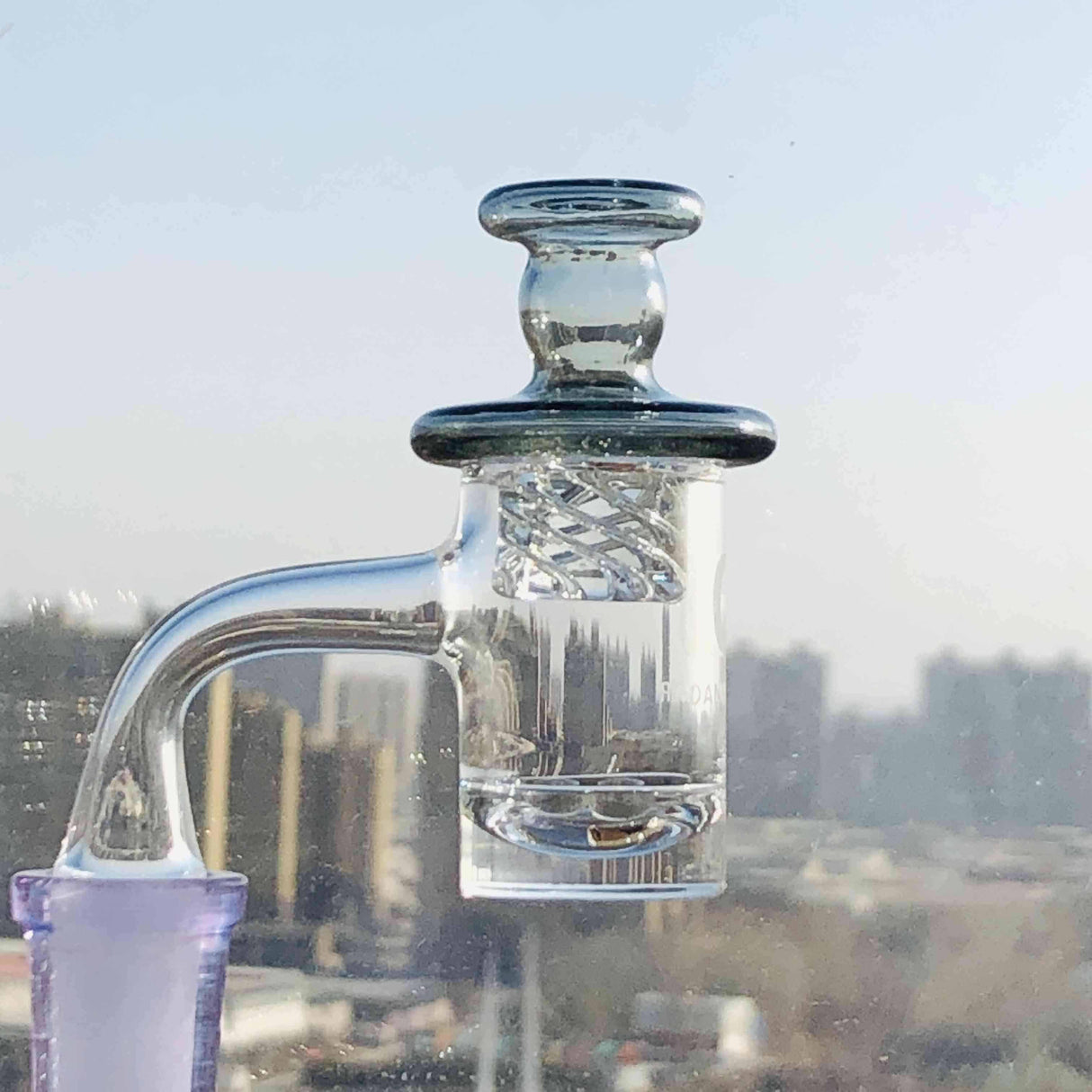 DANK BANGER Hybrid Banger Set with Spinning Cap & Terp Pearls, 45 Degree Angle