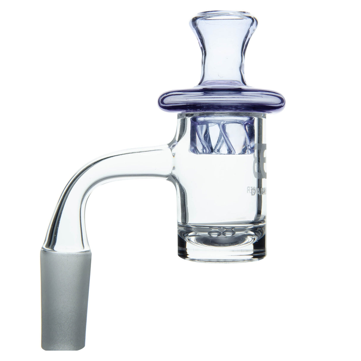 DANK BANGER Hybrid Banger Combo Set in Purple - 45 Degree, 14mm Joint, Side View