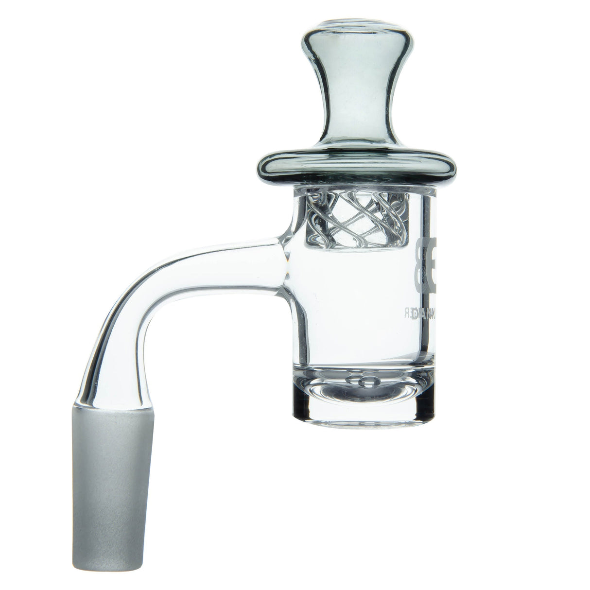 DANK BANGER Hybrid Banger Combo Set, 45 Degree Joint, Thick Borosilicate Glass, Side View
