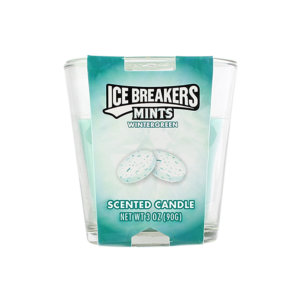 Smoke Out Candles Ice Breakers Wintergreen Scented Candle, 3 oz Soy Wax Blend