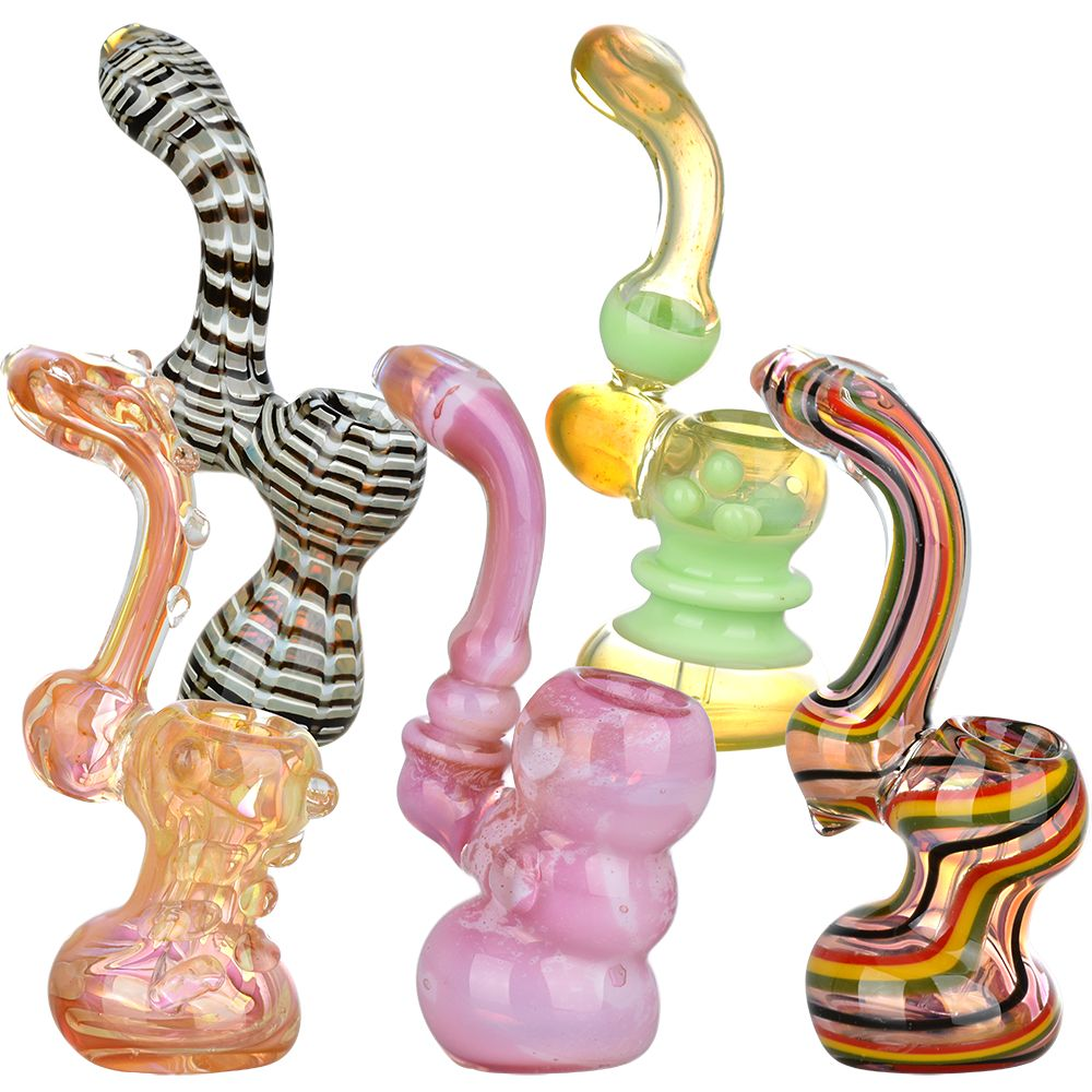 Illustrious Glass Sherlock Bubbler Assortment | 5.5" to 6.25" | 10ct Bundle