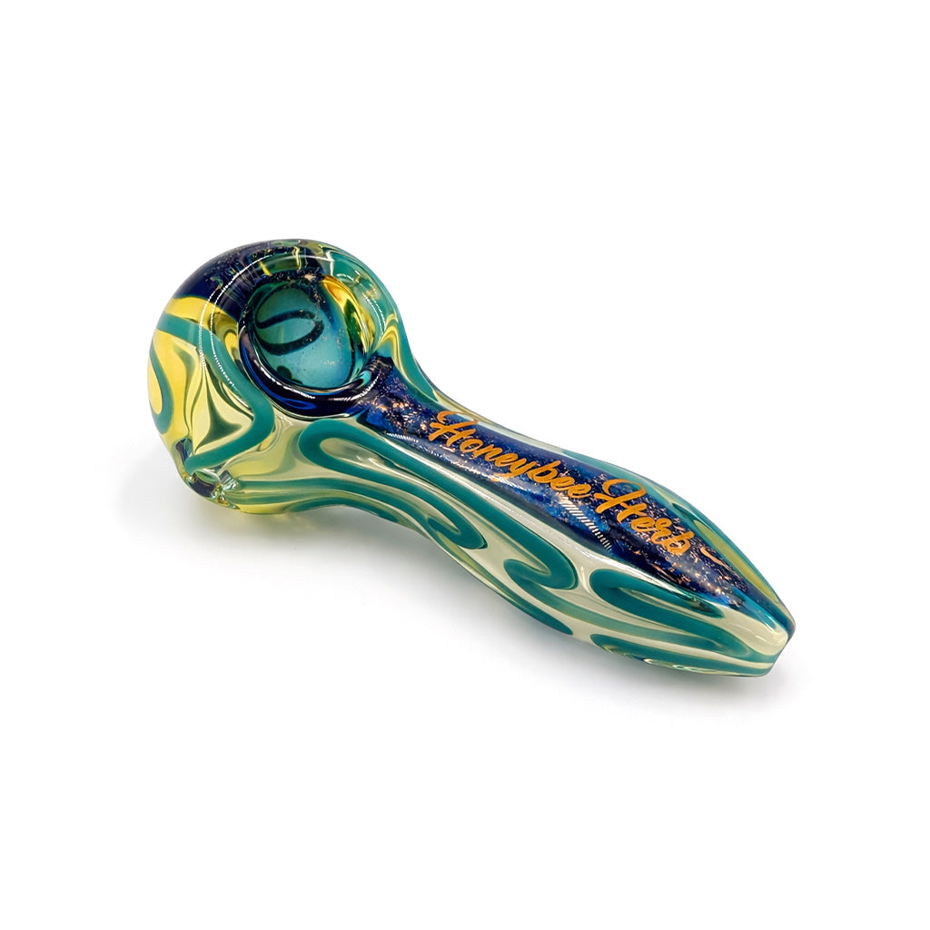 Honeybee Herb Inside Out Dichro Spoon Pipe