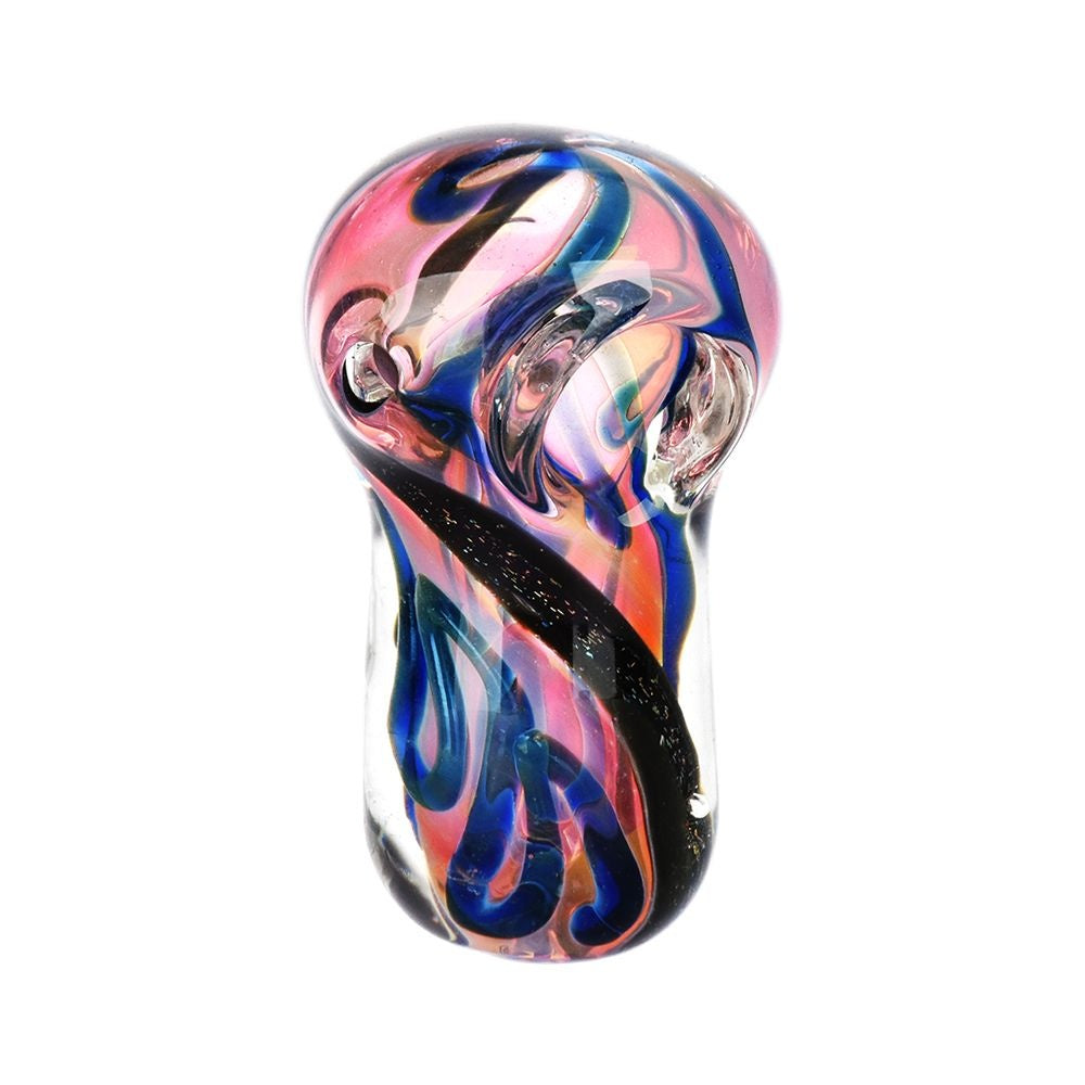 Inside Out Dichro Swirl Thick Glass Spoon Pipe | 3"