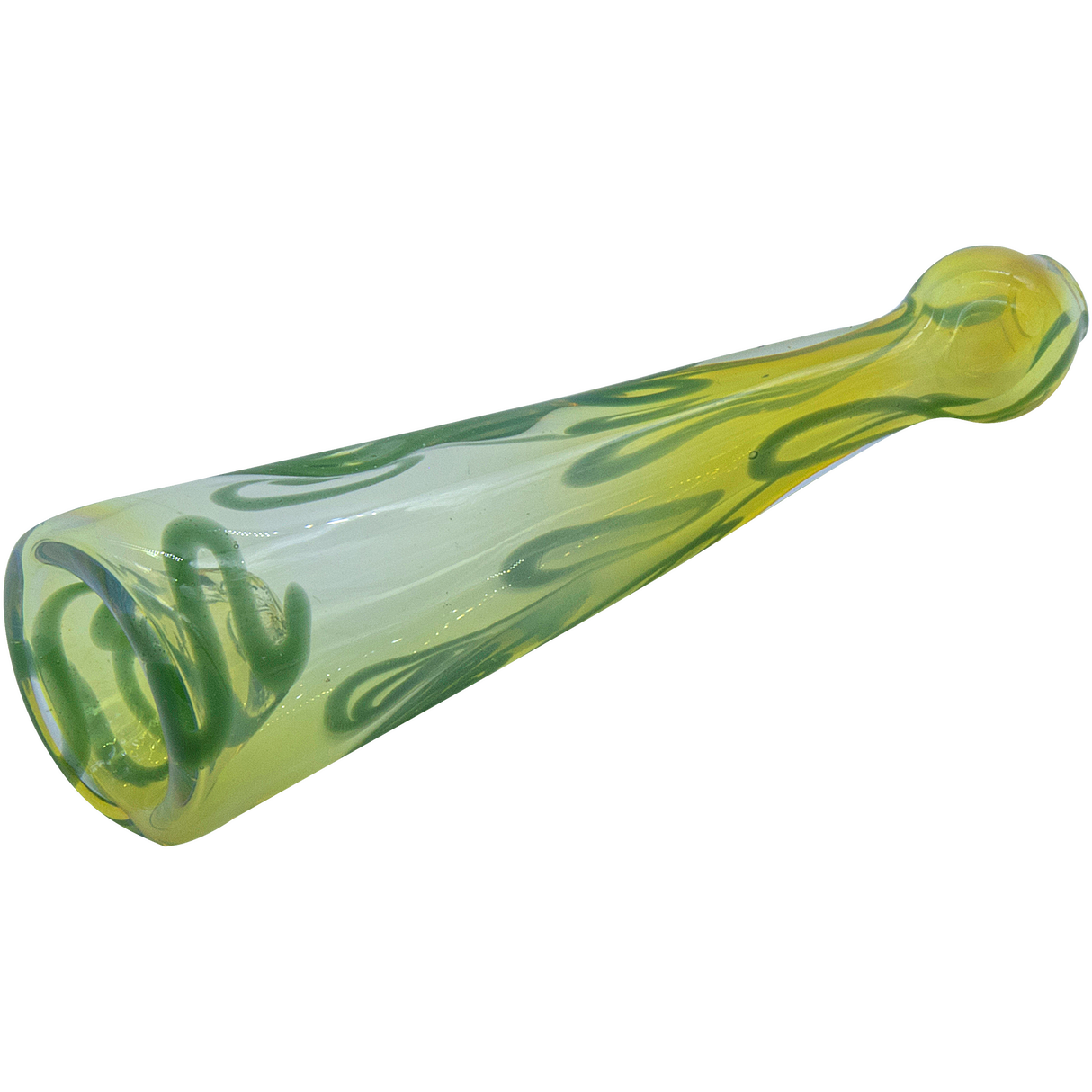 LA Pipes Inside-Out Funnel Chillum in Green, 4.5" Fumed Glass Herb Pipe for Dry Herbs, USA Made