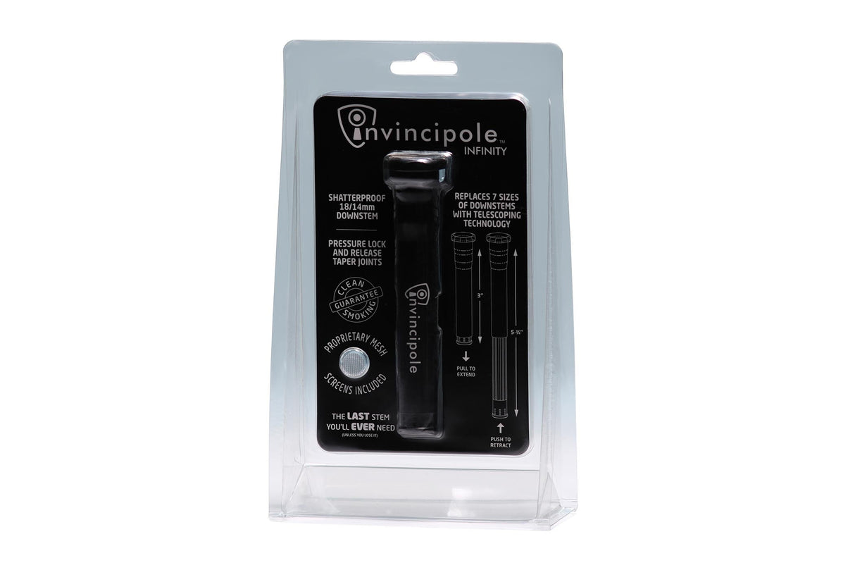 aluminum downstem with free screens, black