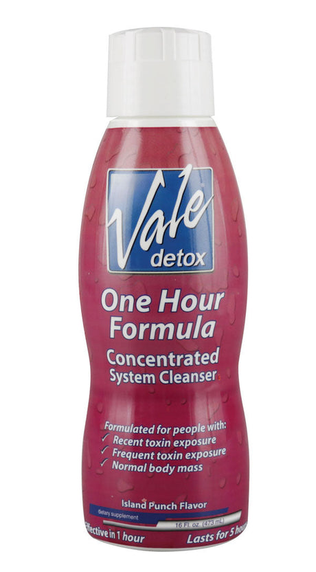 Vale Detox Island Punch 16 oz One Hour Formula Detox Drink, Front View on White