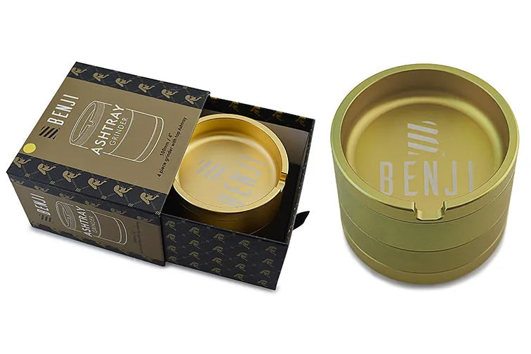 Benji XL Ashtray Grinder with rolling papers