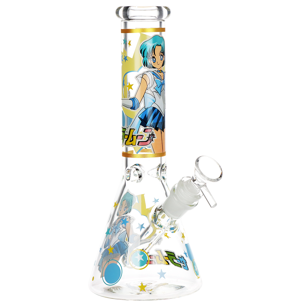 Japanese Animation Girl Orange Beaker Glass Water Pipe | 10" | 14mm F