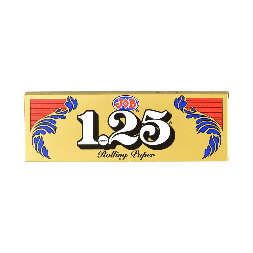 JOB Gold 1 1/4" Rolling Papers pack front view on seamless white background