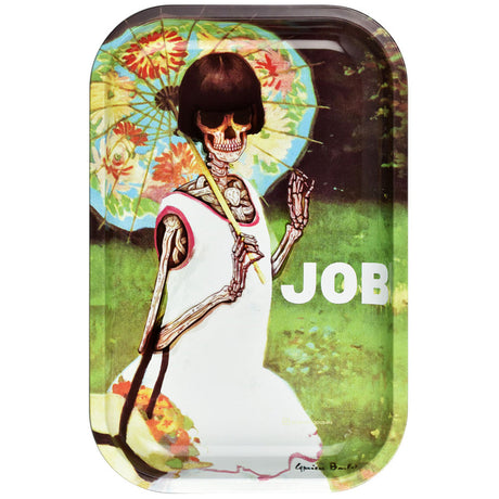 JOB X-Ray Series Metal Rolling Tray with unique skeleton art design, compact and durable