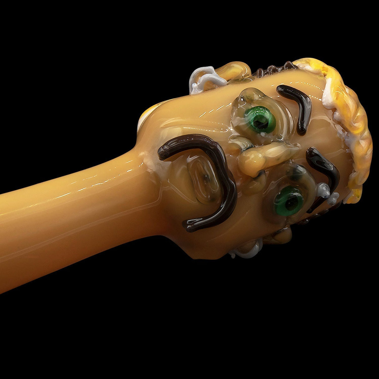 LA Pipes Joe Exotic Hand Pipe - 4" Borosilicate Glass with Detailed Face Design