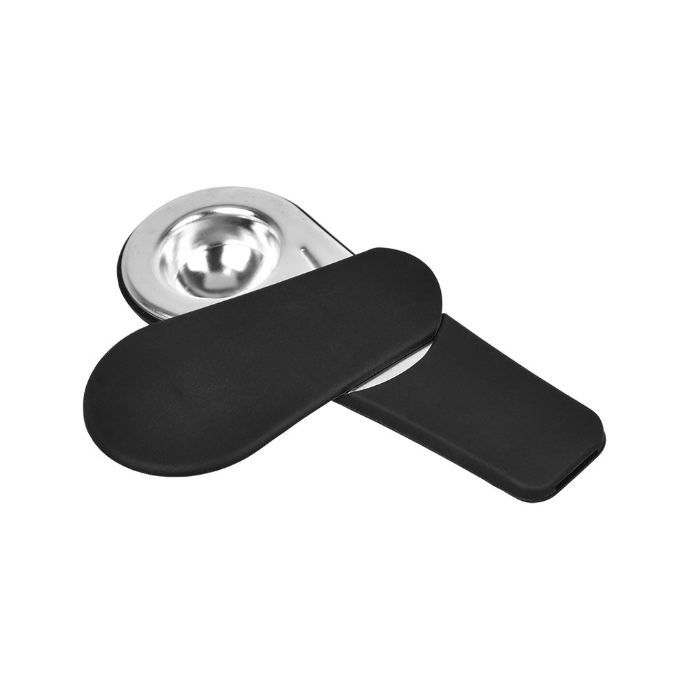 Journey Pipe J4 in Black, 4" Zinc Alloy Hand Pipe with Silicone Coating, Easy to Clean, Top View