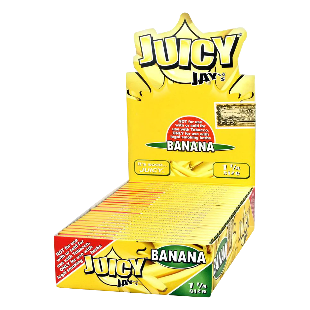 Juicy Jays 1 1/4 Banana Flavored Rolling Papers 24 Pack front view