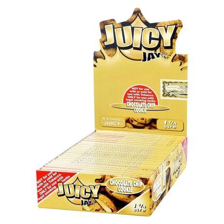 Juicy Jays 1 1/4 Size Chocolate Chip Cookie Flavored Rolling Papers - 24 Pack