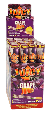Juicy Jays Pre-Rolled Grape Cones 24 Pack Display Front View