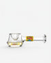 K.Haring Spoon Pipe - 4.5" Borosilicate Glass with Vibrant Artwork - Side View