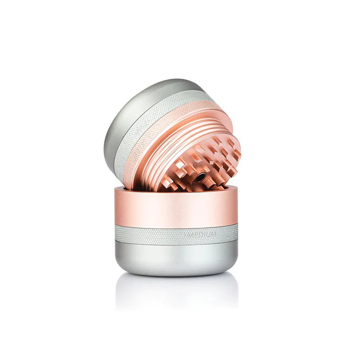 Kannastor GR8TR V2 Series Grinder in Rose Gold, precision-engineered for a fine grind - front view