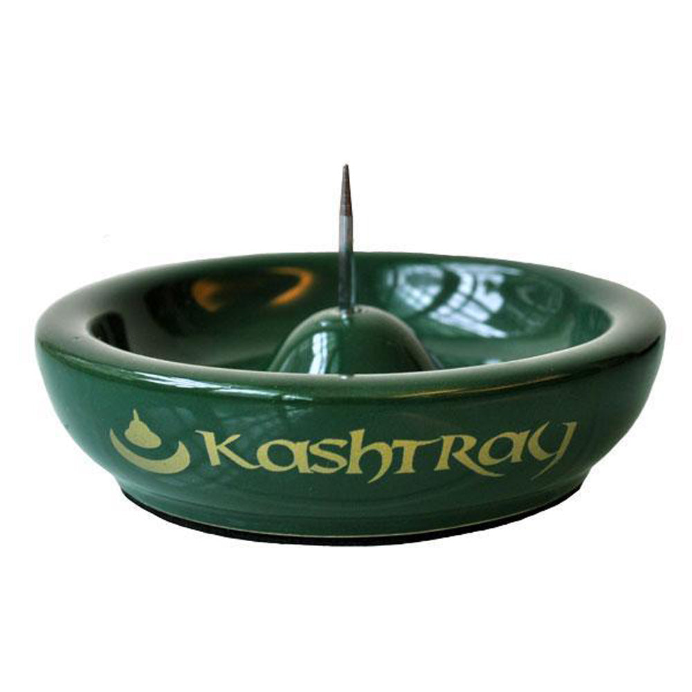 Kashtray Original Cleaning Spike Ashtray in Black Ceramic for Pipe Maintenance - Front View