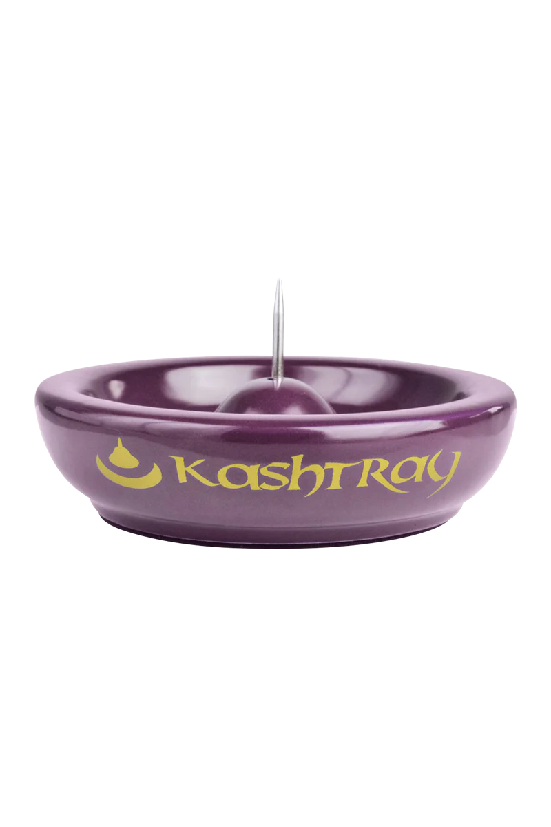 Kashtray Original Cleaning Spike Ashtray in Purple with Central Metal Spike - Front View