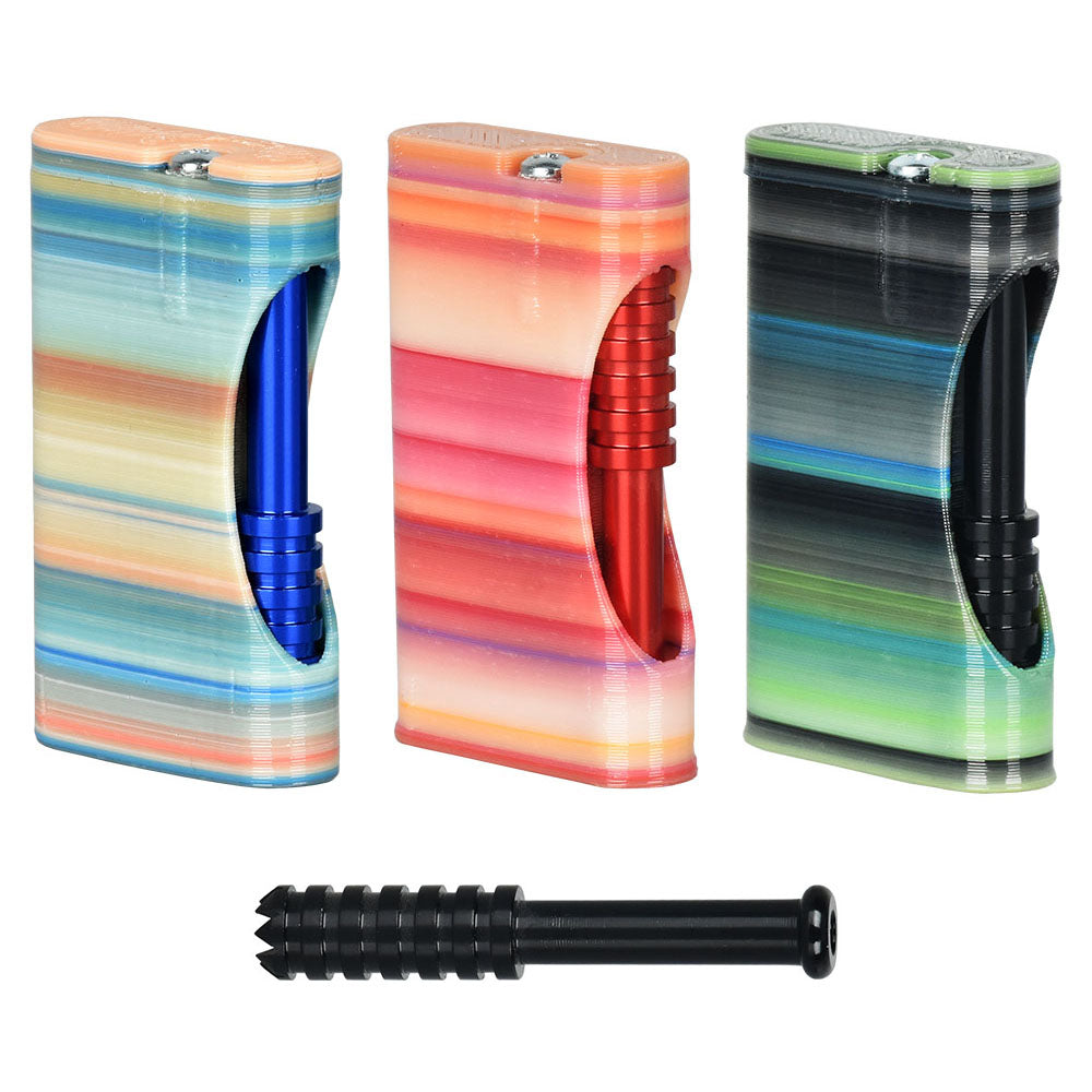 Kayd Mayd 3D Printed Mini Dugouts with Tasters in Assorted Colors, Front View