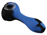 Kazili Silicone Hand Pipe in Blue - 4.5" Spoon Design, Durable for Travel